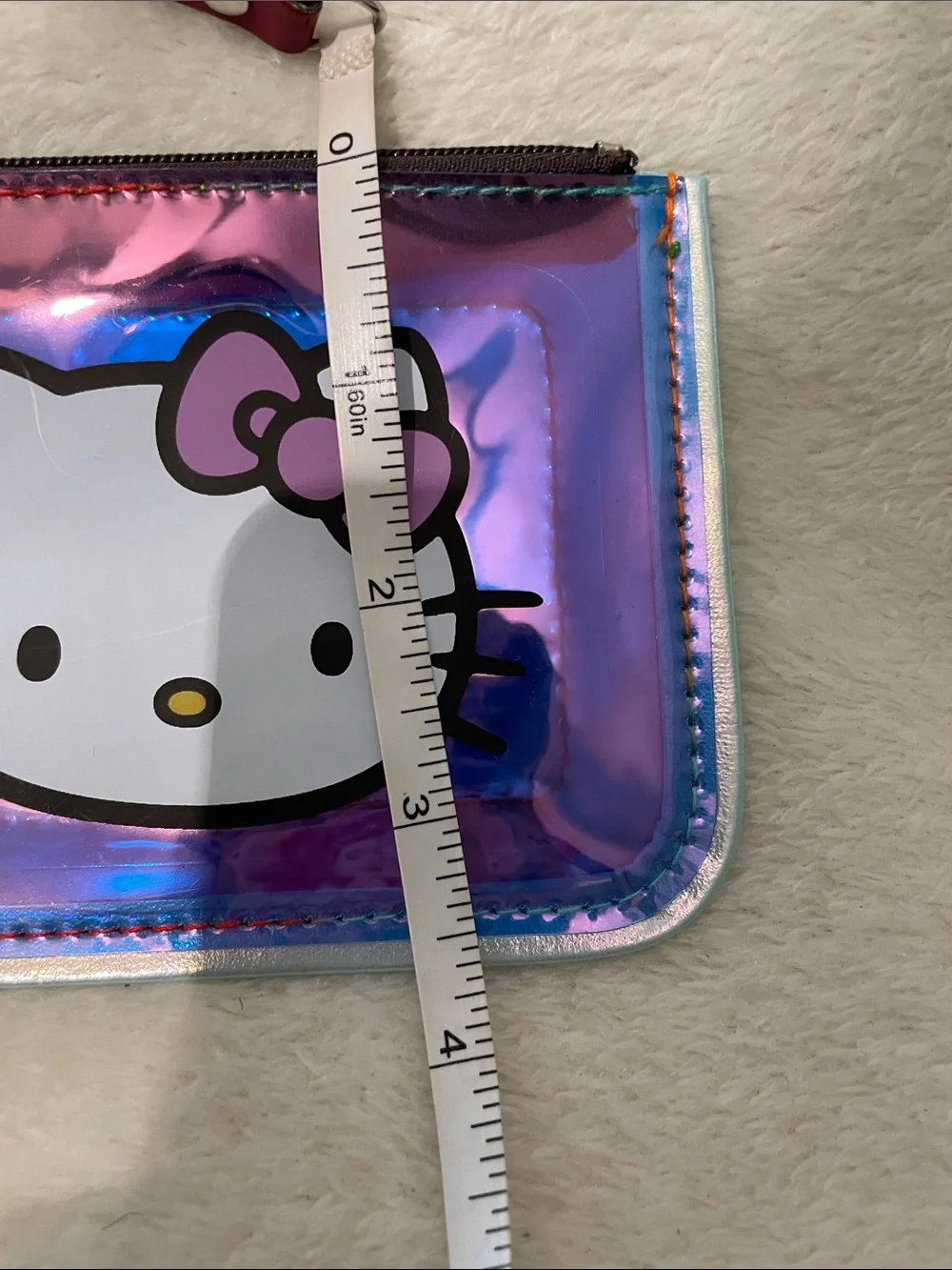 Hello Kitty Blue Holographic Card Holder Pouch